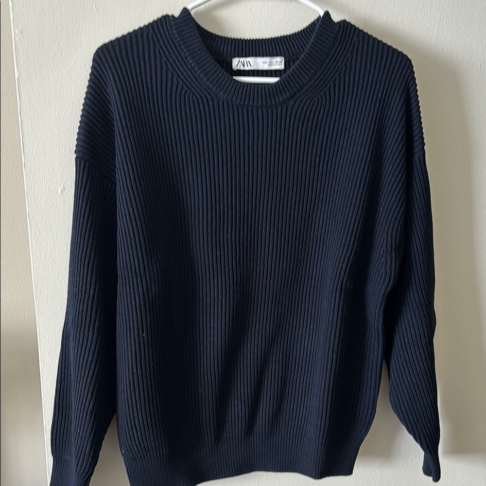 Zara Men's Navy Sweater